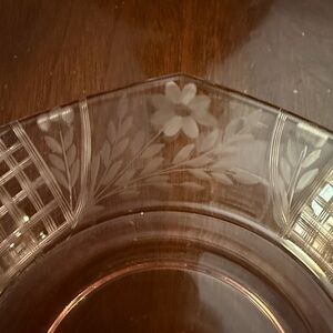 Vintage pink depression glass